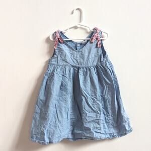 Edgehill Collection Dress Girls Sz 6X Chambray Blue